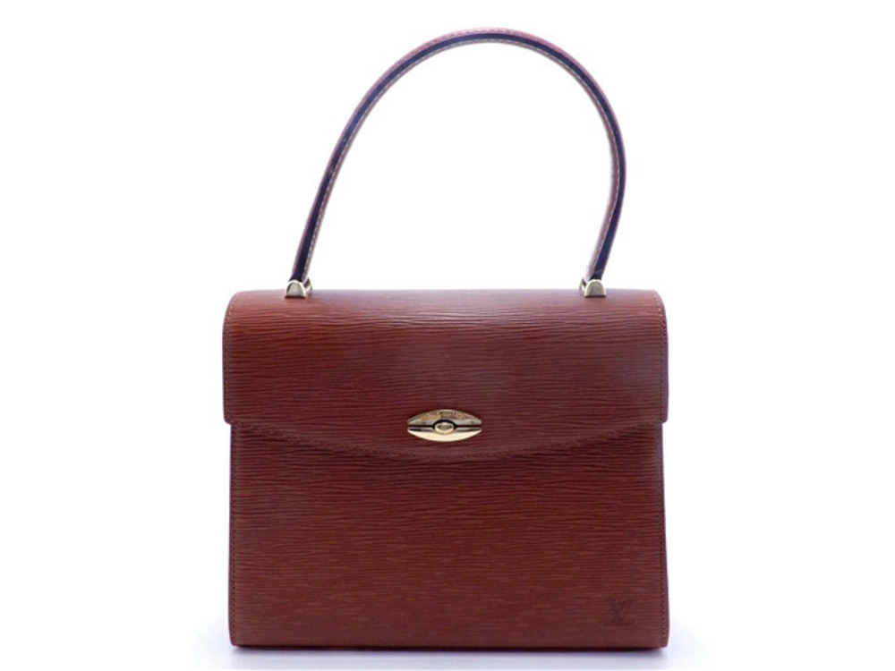LOUIS VUITTON Handbag Epi Malesherbes Kenya Brown KR